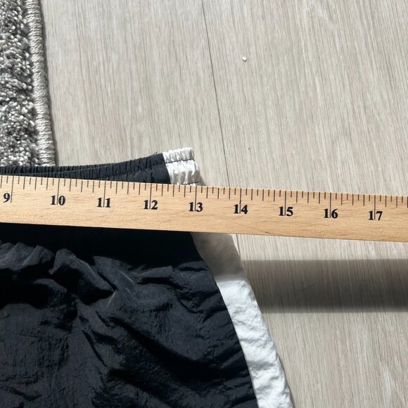 Vintage Style Nike Script Logo Track Pants Black White Y2K Baggy Joggers Small - Picture 5 of 9